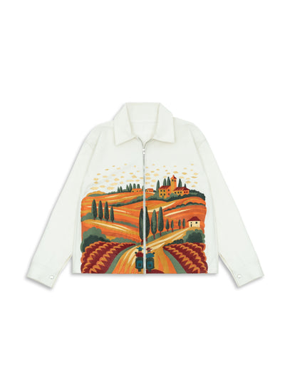 Bucolic-view Canvas jacket