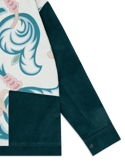 Teal Corduroy Bloom Jacket