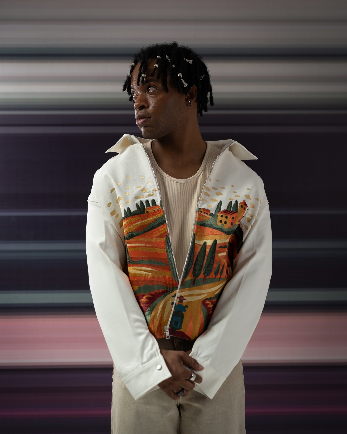 Bucolic-view Canvas jacket