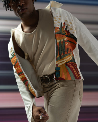 Bucolic-view Canvas jacket