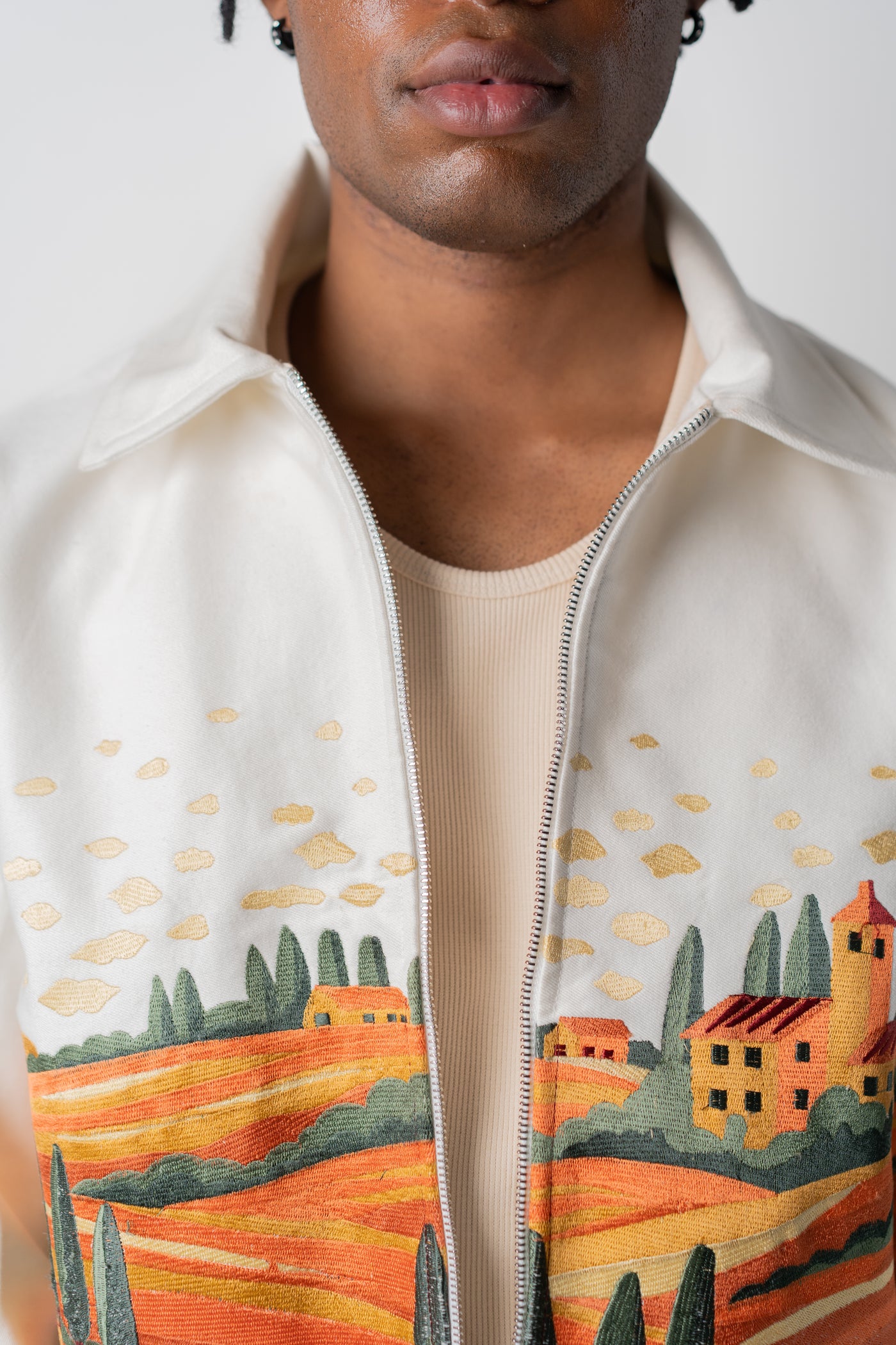 Bucolic-view Canvas jacket