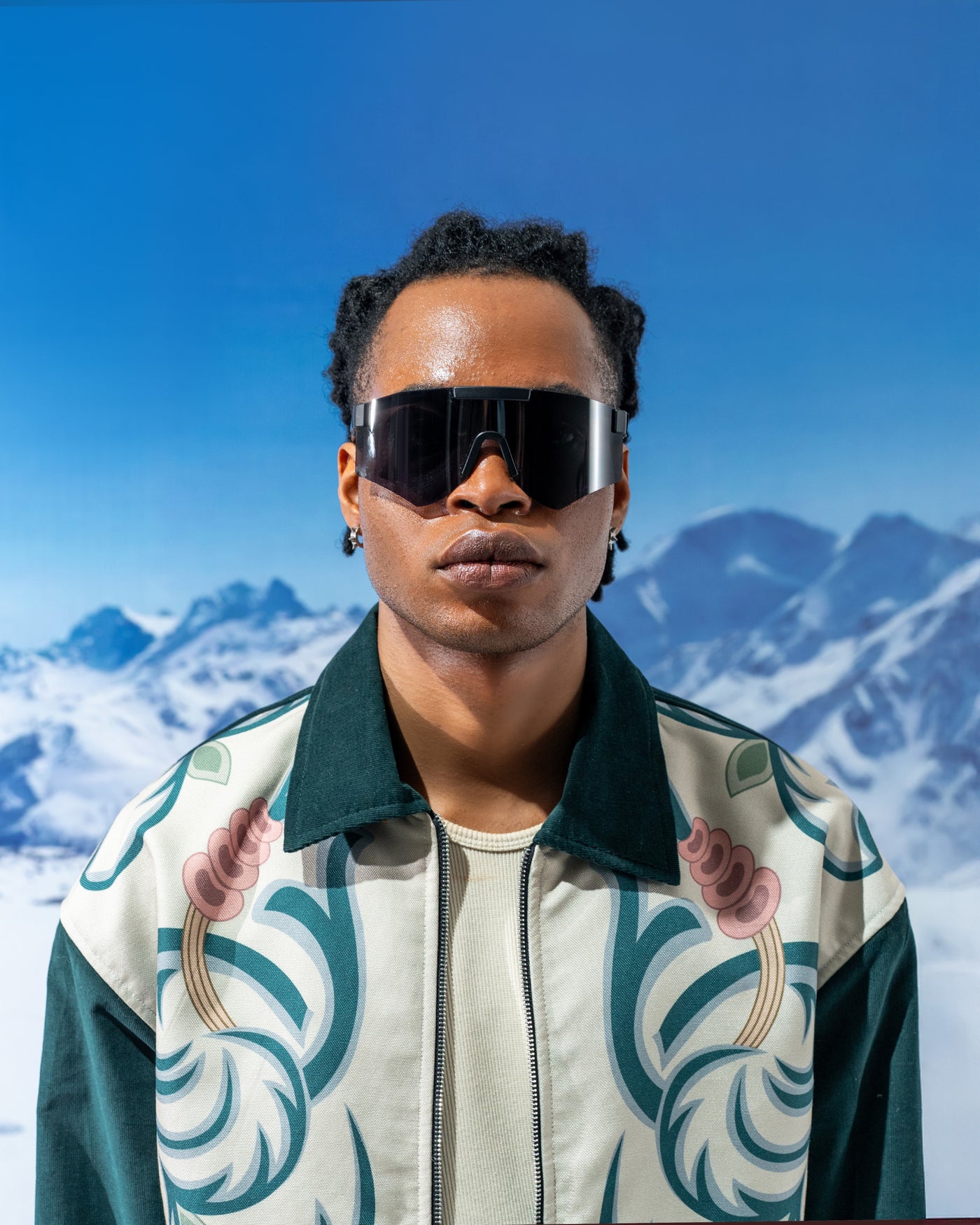 Teal Corduroy Bloom Jacket