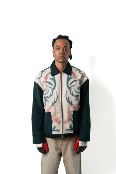 Teal Corduroy Bloom Jacket