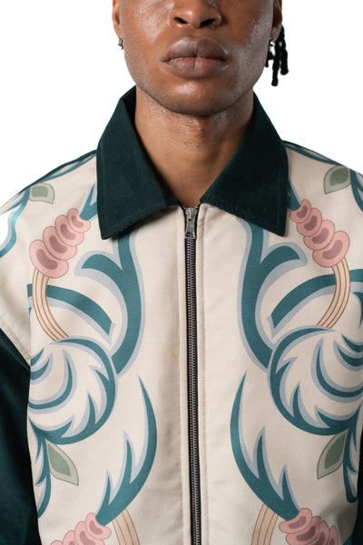 Teal Corduroy Bloom Jacket