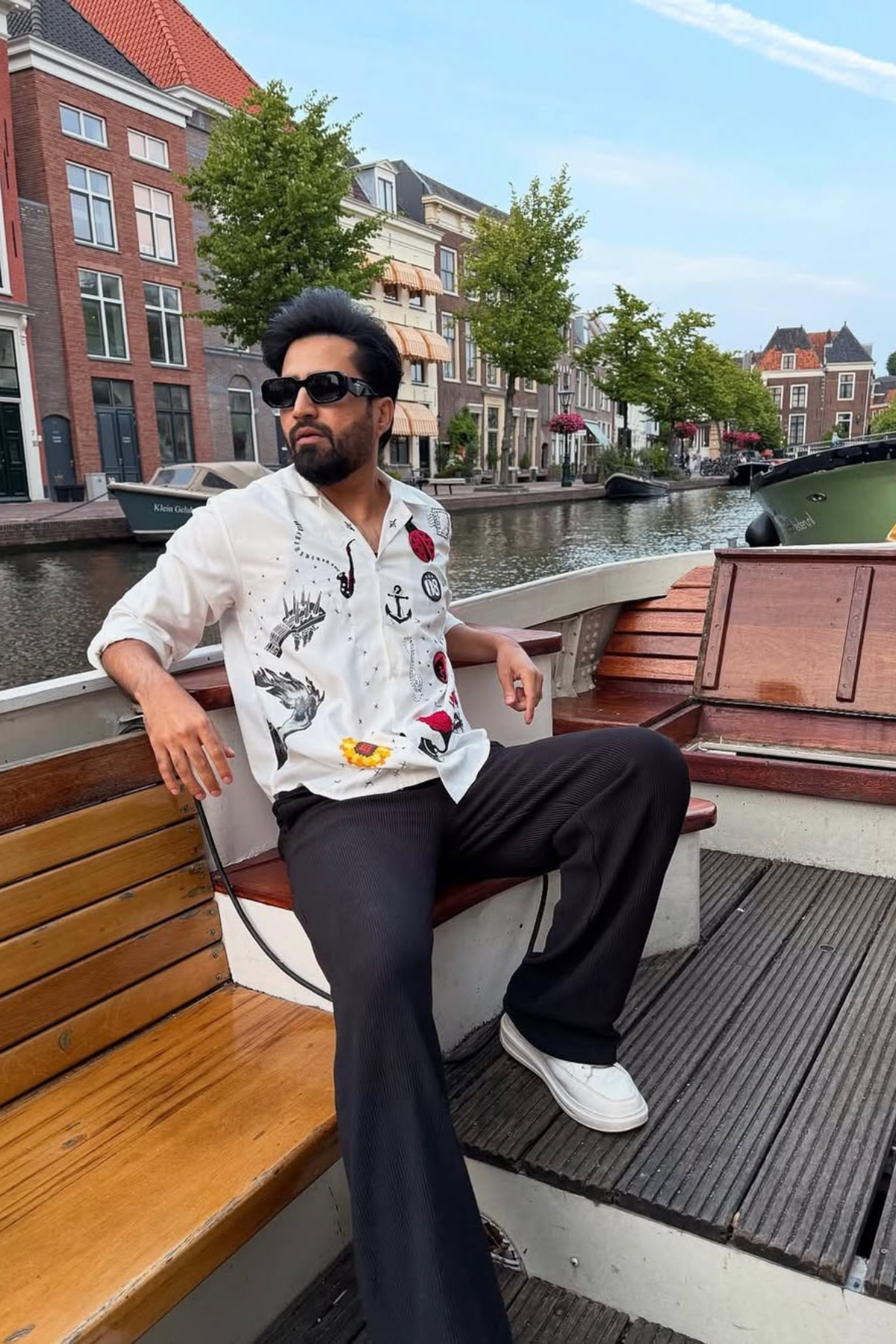 Boy White Printed Shirt