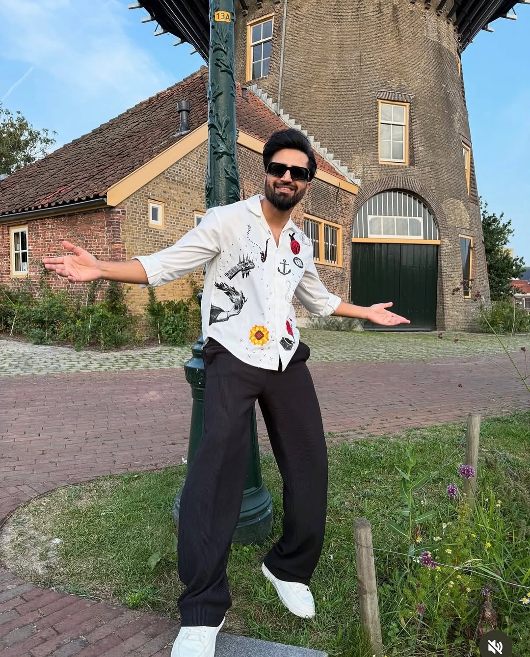 Boy White Printed Shirt